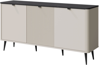 Kommode Rotevio 3D RE08 (Farbe: Cashmere / Cashmere + Steingrau)