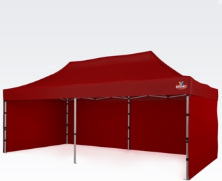 Pop up zelt 3x6m - mit 3 Wänden - Rot