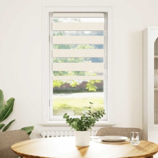 vidaXL Zebrarollo Marmorbeige 60x100 cm Stoffbreite 55,9 cm Polyester 4014617