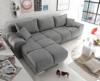 Ed Exciting Design Sofa Anton mit Schlaffunktion & Bettkasten in verschiedenen Farben erhältlich Luxus-Webstoff Flachgewebe beidseitig montierbar
