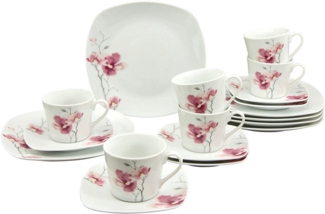 CreaTable Tafelservice Amelie Aiko Kaffeeservice (18-tlg), 6 Personen, Porzellan, Amelie Aiko