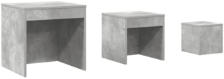 Couchtische, Sofatische 3-tlg. Betongrau Holzwerkstoff