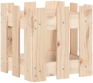vidaXL Pflanzkübel Lattenzaun-Design 30x30x30 cm Massivholz Kiefer 832442