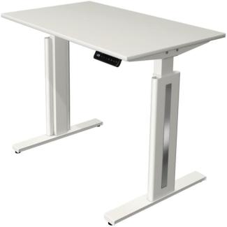 Kerkmann Move 3 fresh Schreibtisch Steh und Sitztisch (B) 100 x (T) 60 cm weiß