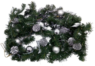 LED Tannengirlande 270cm Weihnachtsdeko Weihnachtsgirlande Girlande Türgirlande warmweiß