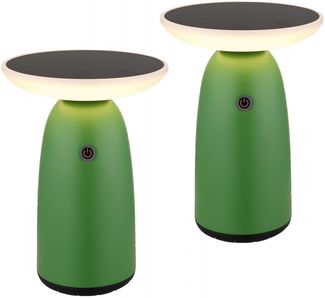 Tischlampe kabellos Akku 2er Set Solar Tischleuchte Außen Solarleuchte Grün