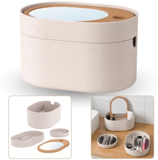 Sarcia. eu Kosmetikbox SAXBORGA Kunststoffbox mit verspiegeltem Deckel IKEA 803.918.82