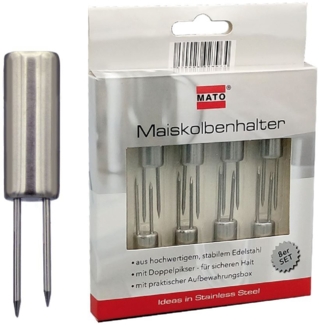 Maiskolbenhalter 8er Set Edelstahl Grillbesteck-Set Grillzubehör Maiskolbenspieße ca. 7 x 1.5 cm