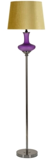 Dmora Stehlampe Pepoli, Bodenlicht, Lampe, Stehleuchte, 40x40 h167 cm, Lila und Gelb