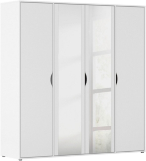 rauch Drehtürenschrank Kleiderschrank Schrank Garderobe Wäscheschrank NARAI mit Spiegel (in 3 verschiedenen Ausstattungen BASIC/CLASSIC/PREMIUM) Griffausfräsungen für eine grifflose Optik TOPSELLER MADE IN GERMANY