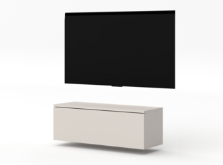AX LIVING modernes TV Lowboard Loriano 100 cm TV Board beige Kaschmir