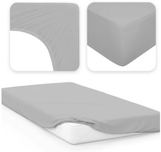 Jacobson Spannbettlaken PREMIUM 200 g/m² Jersey aus 97% Baumwolle & 3% Elasthan, Extra dichtes Bettlaken mit maximalem Halt – OEKO-TEX®