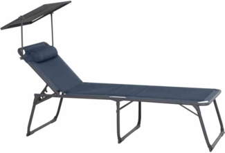 Siena Garden Campingliege PREMIUM, 6-fach verstellbar, 200 x 69 x 43 cm anthrazit M31053 dunkelblau