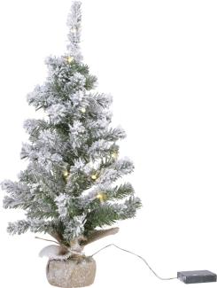 Kaemingk Tannenbaum künstlich beleuchtet beschneit 50 Lichter warmweiß