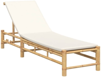 vidaXL Sonnenliege mit Auflage 55x199x30 cm Bambus 4108226