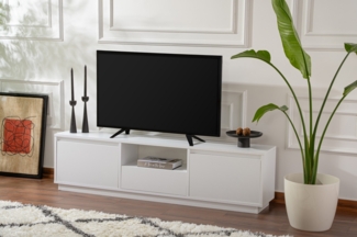 TV-Ständer, 'Vanguard', 42 x 29,5 x 160, Natürliches Weiß