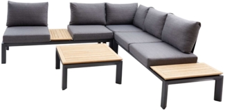 Lounge-Set Brazil / Arpyia , Echtholz , Grau, Schwarz, Holzfarben , 0 x 0 x 0 cm