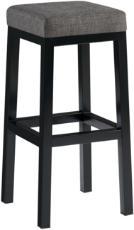 CLP Barhocker Taylor mit schwarzem Metallgestell Sitzhöhe 83 cm,grau Stoff