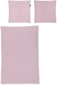 Irisette Seersucker Bettwäsche Set Easy 8514 rosa 155 x 200 cm + 1 Kissenbezug 80x80 cm