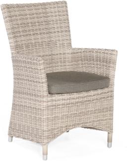 Sonnenpartner Garten-Sessel Ikarus Aluminium mit Polyrattan white-coral Gartenstuhl