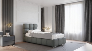 PANDA MÖBEL GmbH Polsterbett BLISS Luxus-Bett mit Lattenrost Wahl Bonell,Taschen und Kokosmatratze, Ein Luxusbett in jeder Größe 120x200cm 100x200 cm 90x200cm