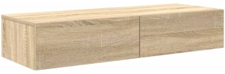 vidaXL Wandregal mit Schubladen Sonoma-Eiche 100x36x19cm Holzwerkstoff 859988