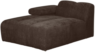 Modulsofa Mojo Flachcord Chaiselongue-Links, Braun