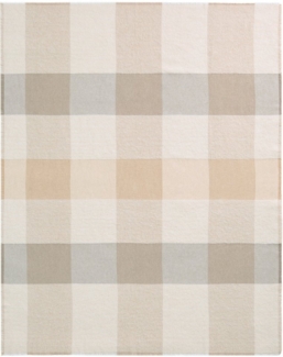 Plaid Plaid White Bouclé, Biederlack, in klassischem Karodesign