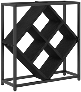 vidaXL Weinregal Schwarz Eiche 51x18x52,5 cm Holzwerkstoff 868219