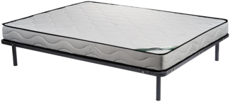 Vente-unique - Set aus Lattenrost + Schaumstoffmatratze - 160 x 200 cm - Bambusbezug - Stärke 15 cm - KANANI von NATUREA