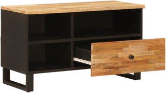 vidaXL TV-Schränk mit Regal Braun 80 x 33,5 x 46 cm Massivholz Mango 4018313
