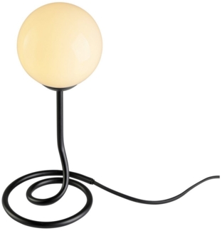 OTTO home Tischleuchte Orrell, ohne Leuchtmittel, Ø 12, H: 31,3 cm, Materialmix - Metallfuß mit weißem Glasschirm