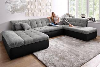 DOMO collection Wohnlandschaft Moric U-Form auch in Cord, im XXL-Format, wahlweise mit Bettfunktion und Armlehnenverstellung