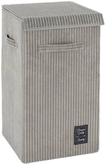 WENKO Wäschesammler Cora Grau, Wäschekorb, 63 l