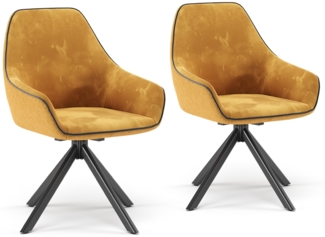 Vicco Loungesessel Gelb 2er Set, Eleganza