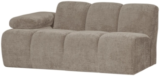 Modulsofa Mojo Flachcord 1,5er Arm-Links, Sand