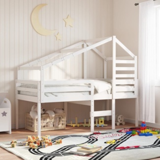 vidaXL Dach für Kinderbett Weiß 198x97x113 cm Massivholz Kiefer 846877