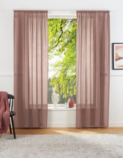 LeGer Home by Lena Gercke Vorhang Lanea (1 St), Stangendurchzug, halbtransparent, Leinenoptik, 1 Schal, verschiedene Größen