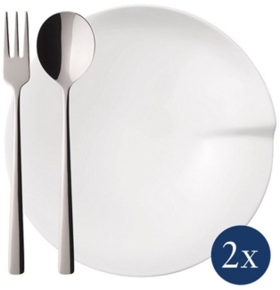 Villeroy & Boch Kombiservice Pasta Passion Pasta-Set 6er Set (6-tlg), Edelstahl, Porzellan