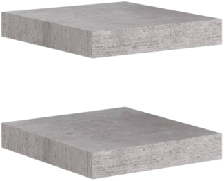 vidaXL Schweberegale 2 Stk. Betongrau 23x23,5x3,8 cm MDF 326589