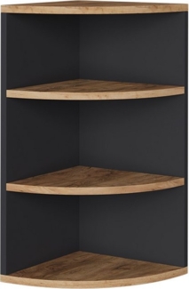 Vicco Eckregal Ecki, Anthrazit/Goldkraft Eiche, 30 x 60 cm