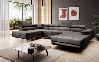 Luxusbetten24 Schlafsofa Designer Sofa Lago, mit Stauraum und Schlaffunktion