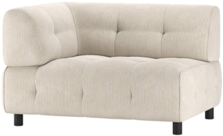 Modulsofa Louis aus Rippstoff Links, Creme