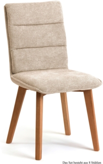 Esszimmerstuhl (8er-Set) Darija 47 x 92 x 60 Eiche geölt/Natur