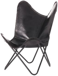 Dekoria Ledersessel Imeon 72x76x96cm black