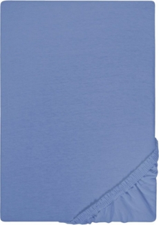 Castell Jersey-Stretch-Spannbetttuch 0077113, blau, 1x 120x200 cm