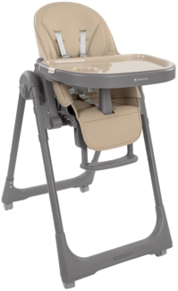 Kikka boo Kinderhochstuhl Pastello 2 klappbar höhenverstellbar Ablagefach Räder beige