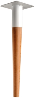 Hettich Möbelfuß 5,0 x 42 cm Buche/Stahl weiß - 1 Stück