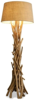 Levandeo® Stehlampe, Lampe Stehlampe 155cm Holz Holzlampe Unikat natur Treibholz