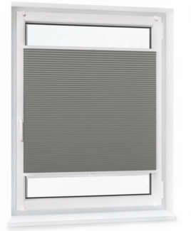 jalousiescout Wabenplissee Pure Wabenplissee, verdunkelnd, 30x90 cm, grau, verdunkelnd, ohne Bohren, verspannt, Klemmfix, Verdunkelnd, Montage ohne Bohren mit Klemmhaltern